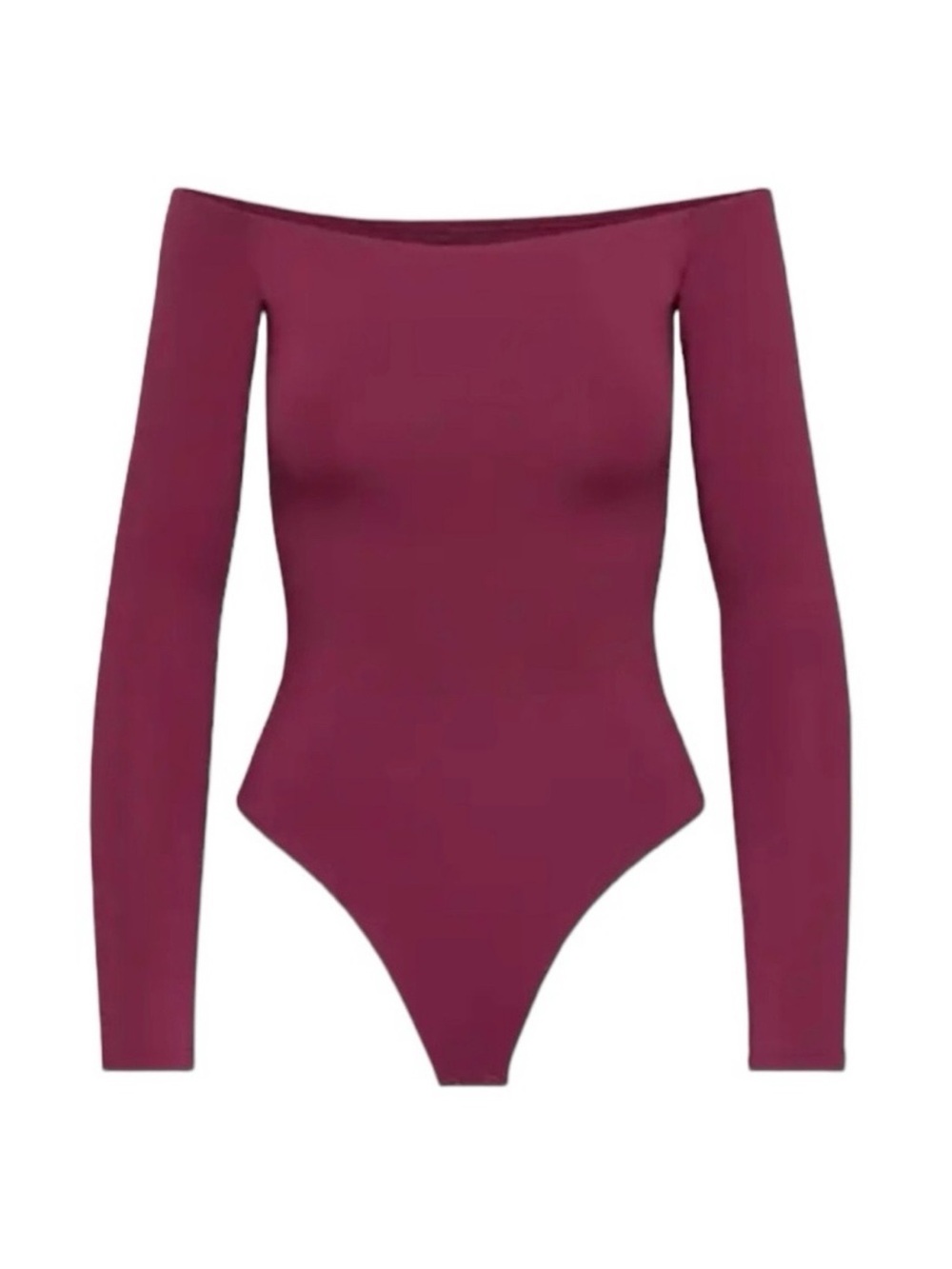 Babaton Aritzia Contour Off the Shoulder Bodysuit in Wine Red Women’s Size Small